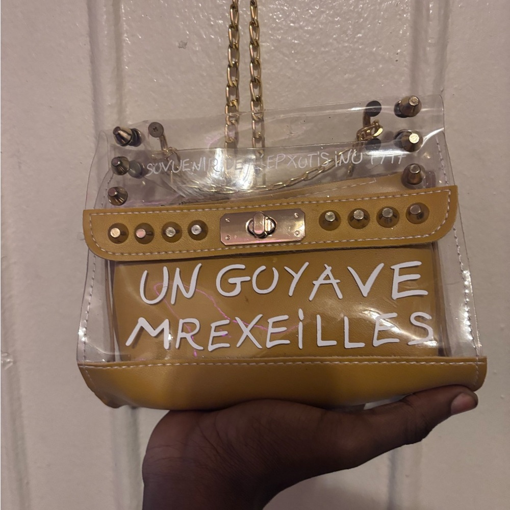 Transparent Gold Chain Bag